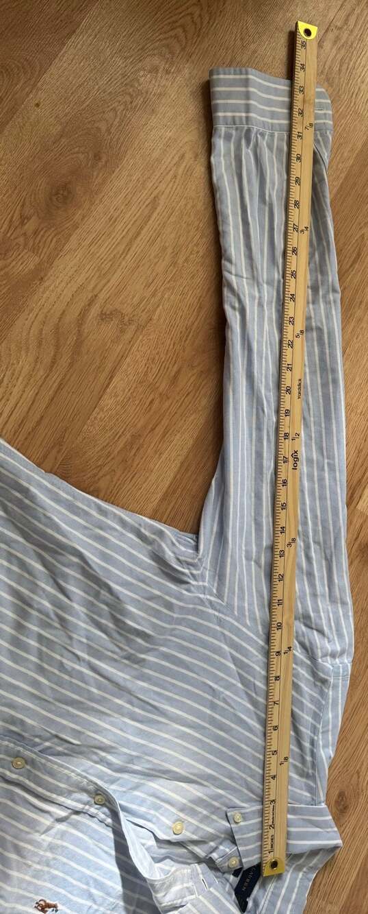 Ralph Lauren Slim Fit Blue And White Striped Button Down Shirt - Picture 9 of 9